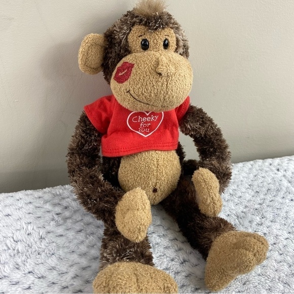 Aurora Cheeky Charlie Plush Stuffed Monkey‎ Light Up Cheeks Valentine’s 13" - Picture 3 of 10